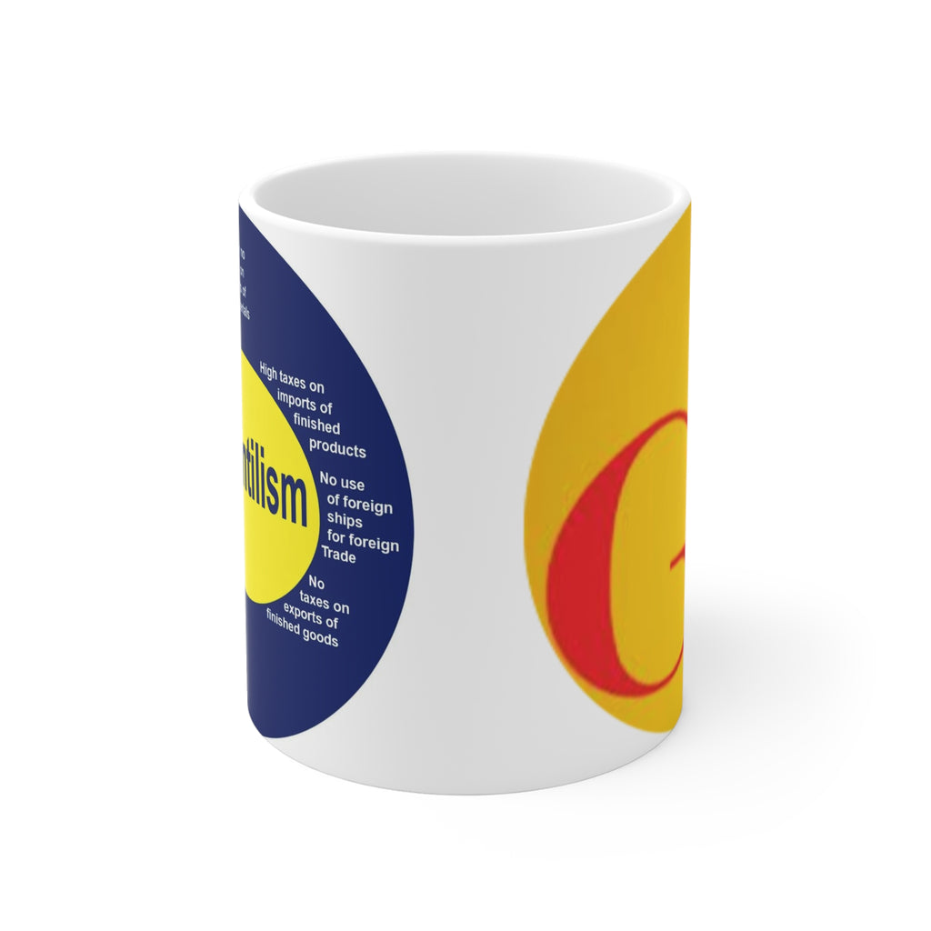 GoldFix Logo and Mercantilism Diagram Coffee Mug — 11oz Mug