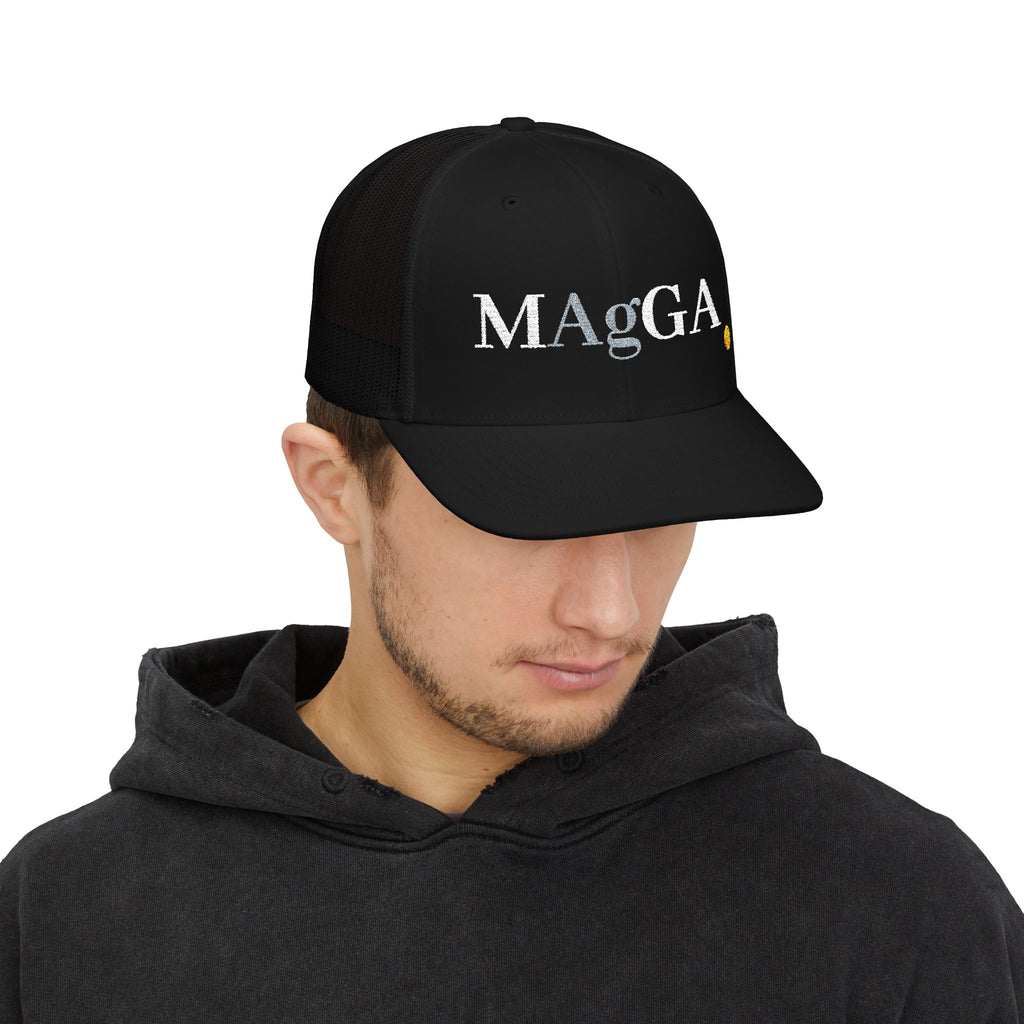 Snapback Trucker Cap — "MAgGA" Embroidered Political Mesh Hat