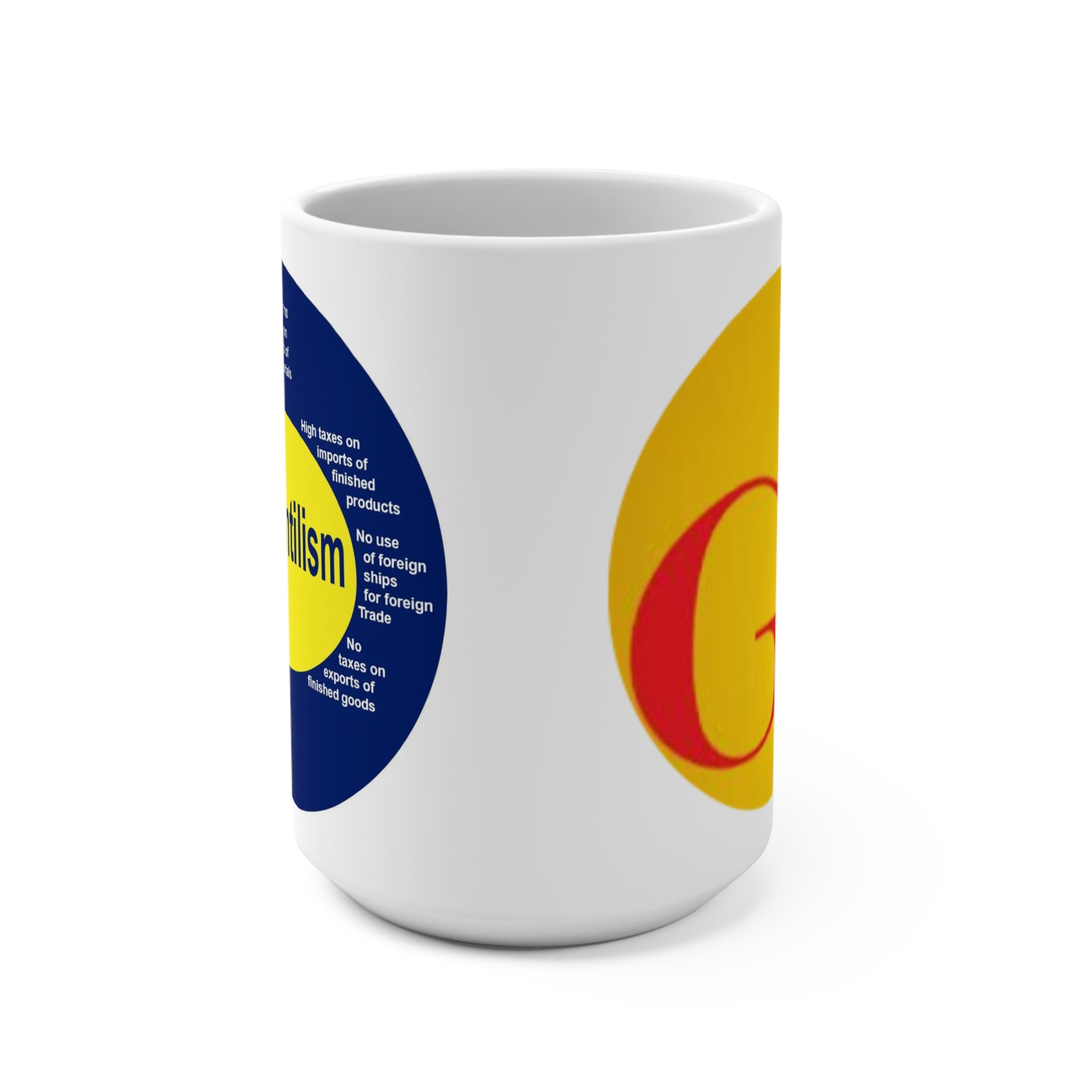 GoldFix Logo and Mercantilism Diagram Coffee Mug — 15oz Mug