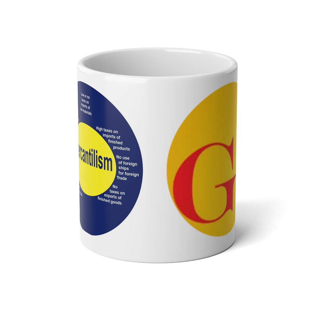 GoldFix Logo and Mercantilism Diagram Coffee Mug — 20oz Mug